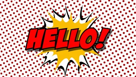 HELLO - word speech balloons comic style animation Stock Footage 87248007