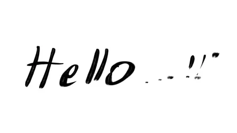 Hello wording handwriting white background Video stock 196940463