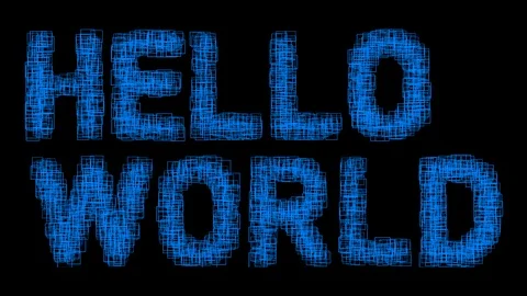 Hello world computer numbers data software technology Stock Footage 120945980