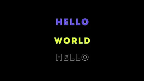 Hello World Stock Footage 269904788
