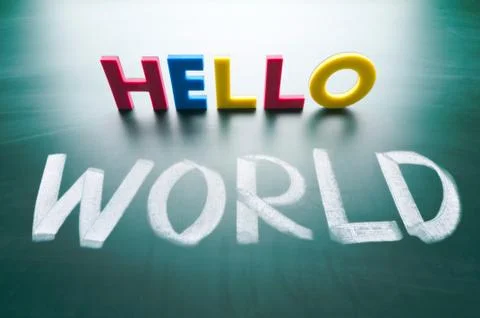 Hello world Stock Photos