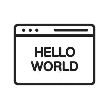 Hello World Program icon vector image. Suitable for mobile apps, web apps and Stockillustratie