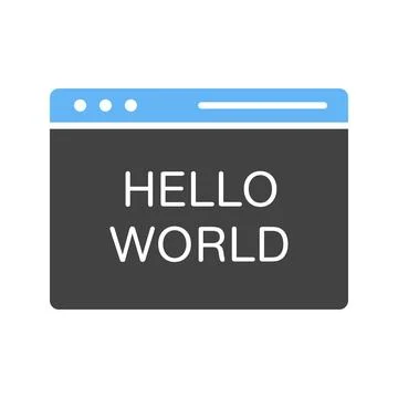Hello World Program icon vector image. Stockillustratie