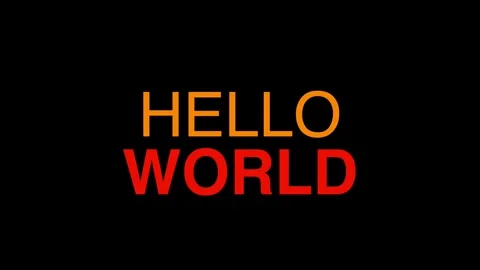 Hello World Text Animation with Dynamic Typing Effect and Modern Minimal Design Video stock 320622301