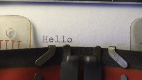 Hello World with typewriter Stock Footage 289829433