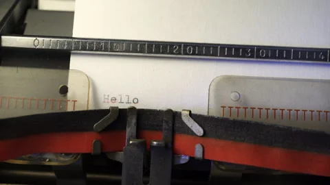 Hello World with typewriter Stock Footage 289829475