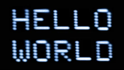 Hello world written on computer screen Stock Footage 231678231