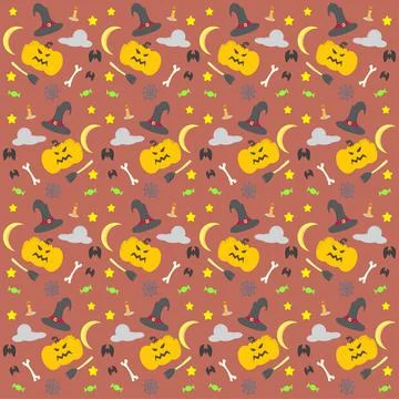 Helloween background gift wrap design vector Illustrazione stock