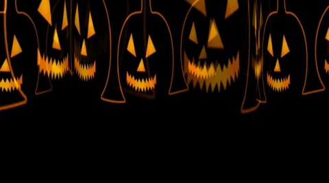 Helloween Cartoon Pumpkins Outlines Stockbeeldmateriaal 29417533