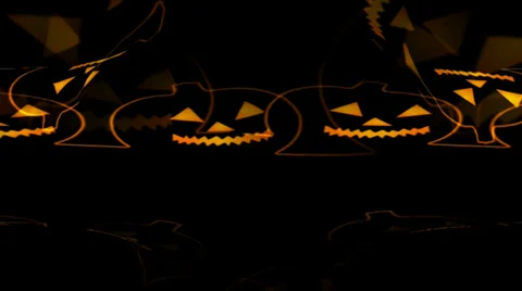 Helloween Cartoon Pumpkins Outlines Видео 29417566