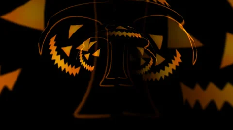 Helloween Cartoon Pumpkins Outlines Видео 29417646