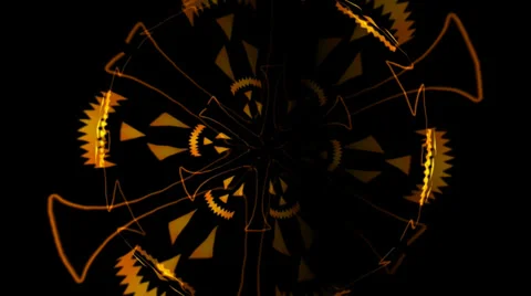 Helloween Cartoon Pumpkins Outlines Vidéo 29417738