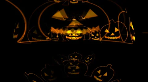 Helloween Cartoon Pumpkins Outlines Stockbeeldmateriaal 29417831