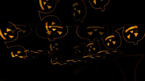 Helloween Cartoon Pumpkins Outlines Stockbeeldmateriaal 29418000