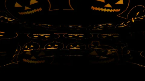 Helloween Cartoon Pumpkins Outlines Видео 29418052