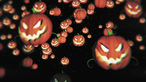 Helloween Evil Pumpkin Video Loop Background Видео 118612106