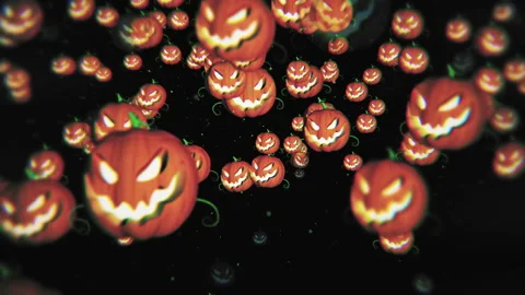 Helloween Evil Pumpkin Video Loop Background Видео 118612133