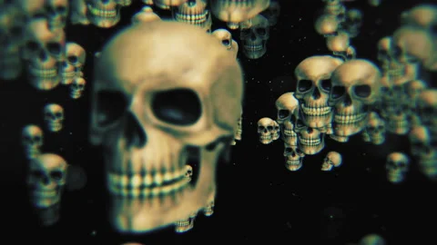 Helloween Evil Skull Video Loop Background Видео 118615771