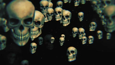 Helloween Evil Skull Video Loop Background Видео 118615830