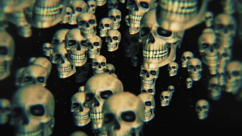 Helloween Evil Skull Video Loop Background Vidéo 118615885
