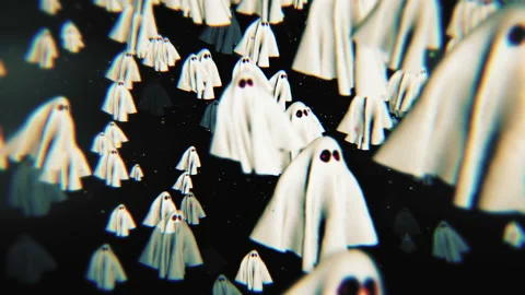 Helloween Ghost Video Loop Background Vidéo 118616534