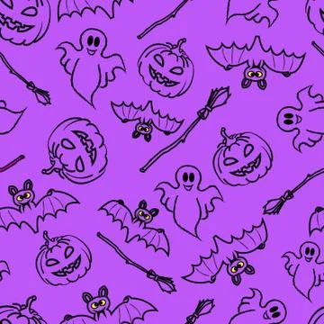 Helloween pattern Stock Illustration