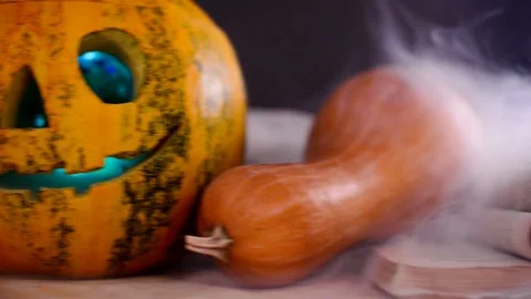 Helloween pumpkins Stock Footage 95115736