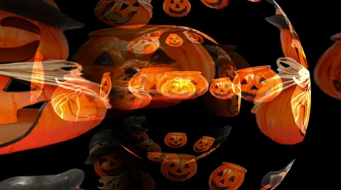 Helloween - Pumpkins on Parade Stockbeeldmateriaal 29414530