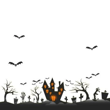 Helloween vector greeting white background Helloween day home helloween atmosphe 스톡 일러스트