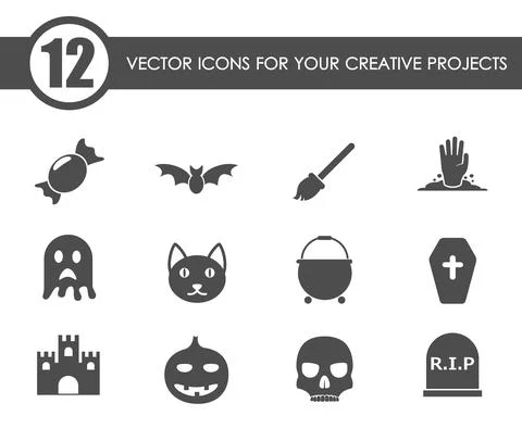 Helloween vector icons Stock Illustration