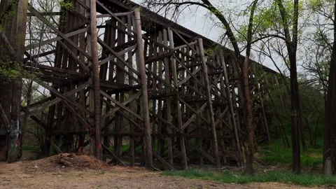 Hell's Gate Railroad Bridge in Lubbock, TX Video stock 271263368