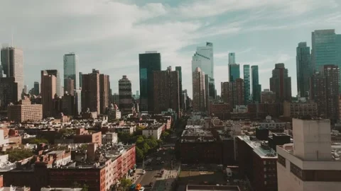 Hells kitchen from above open wide angle shot Stock Footage 339843264