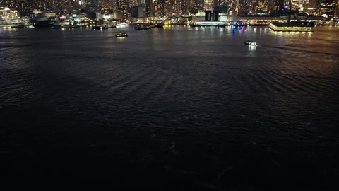Hell's Kitchen and Hudson Yards Skyline at Night Vidéo 339788939