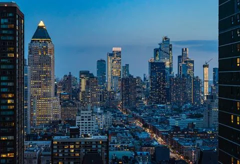 Hells Kitchen blue hour Stock Photos
