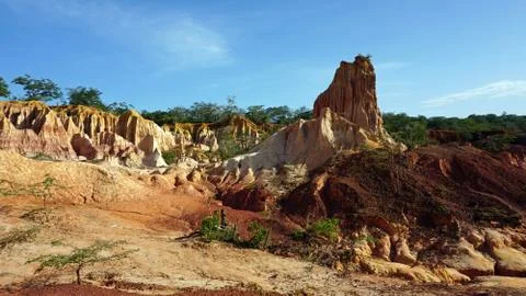 Hells Kitchen Canyon of Marafa in Keyna Stock Photos