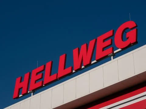 Hellweg Logo At A DIY Store In Berlin, Germany Stock Photos