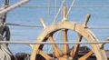 Helm - Antique pirate sail ship HD Footage