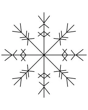 The Helm of Awe or Helm of Terror Icelandic magical staves, galdrastafir. Runic Stock Illustration