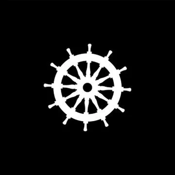 Helm Icon On Black Background. Black Flat Style Vector Illustration. Illustrazione stock