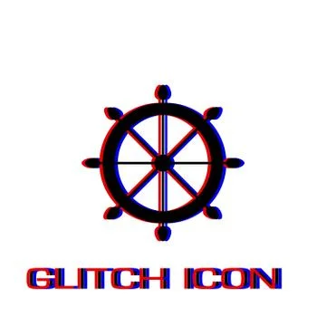 Helm icon flat. Stock Illustration