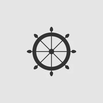 Helm icon flat. Stock Illustration