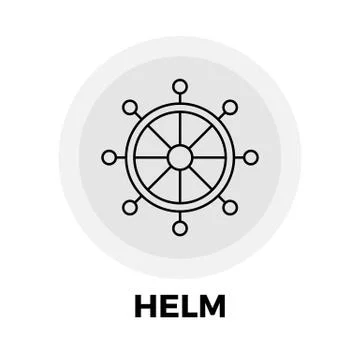 Helm Line Icon Illustrazione stock
