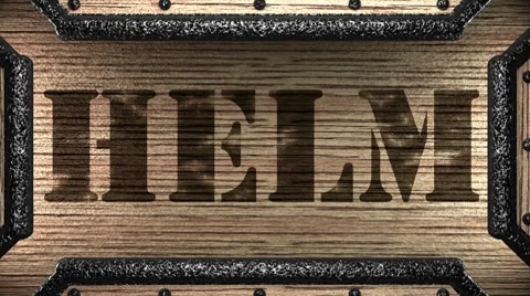 Helm on wooden stamp Видео 8652192