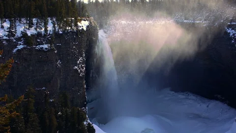 Helmcken Falls, water fall on Myrtle River B.C. 4k Stock Footage 294606383