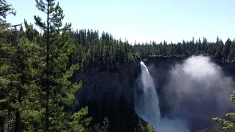 Helmcken Falls is a waterfall on the Murtle River in British Columbia Canada Stock-Footage 280375219