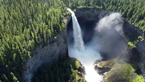 Helmcken Falls is a waterfall on the Murtle River in British Columbia Canada Stock-Footage 280375705