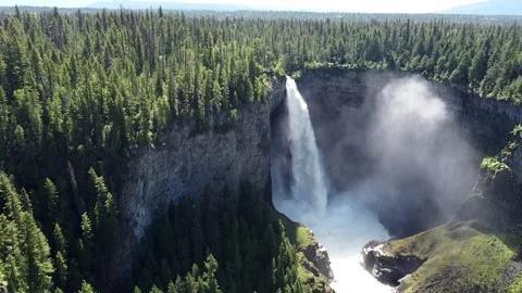 Helmcken Falls is a waterfall on the Murtle River in British Columbia Canada Stock-Footage 280375734