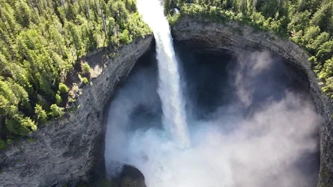 Helmcken Falls is a waterfall on the Murtle River in British Columbia Canada Stock-Footage 280376412