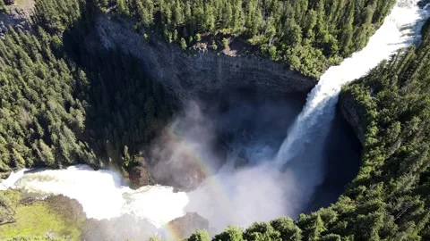 Helmcken Falls is a waterfall on the Murtle River in British Columbia Canada Stock-Footage 280377466