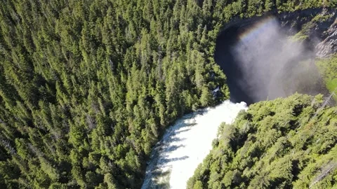 Helmcken Falls is a waterfall on the Murtle River in British Columbia Canada Stock-Footage 280378647